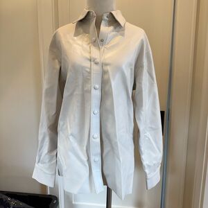 Agolde White faux Leather shirt